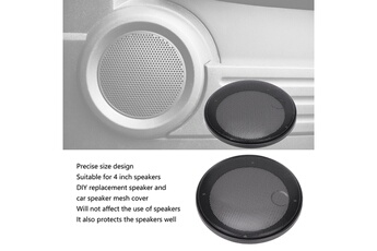 Accessoire siège auto GENERIQUE Couverture de gril de haut-parleur 2 pièces haut-parleur grille couverture métal bricolage remplacement noir