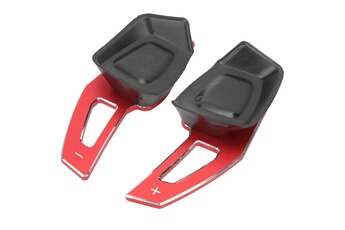Accessoire siège auto GENERIQUE Palettes de changement de roue 2pcs de volant de voiture en alliage d'aluminium accessoires rouge