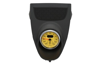 Accessoire siège auto GENERIQUE Couvercle supérieur d'horloge de tableau de bord central noir avec remplacement chronomètre pour 718 2016-2020 - chronomètre jaune
