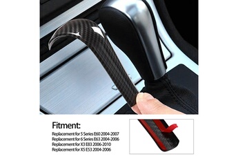 Accessoire siège auto GENERIQUE Gear shift knob cover carbon fiber trim sticker replacement for 6 series e63 2004-2006