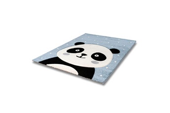Tapis pour enfant Maison Aubertin Tapis enfant panda - bleu 120x170 cm
