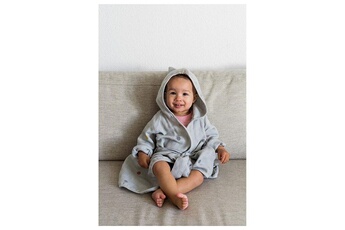 Sortie de bain et Serviette bébé Kindsgut Peignoir enfant (1-2 ans) coton multicolore gris