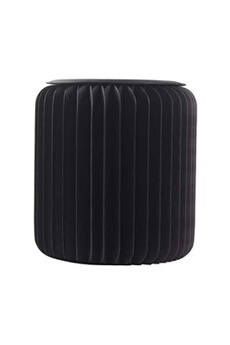pouf ideanature - pouf design en carton plié 35 cm noir