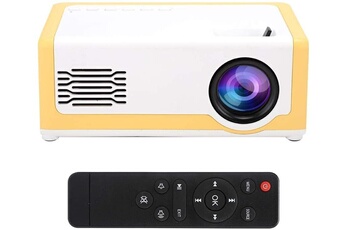 Vidéoprojecteur Vendos85 Mini vidéoprojecteurs 1080p full hd hdmi, av, usb et carte sd blanc jaune