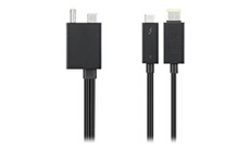 Split Cable - Câble Thunderbolt (M) (M) - Thunderbolt 3 - 67 cm - noir - CRU
