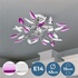 Jago Plafonnier 3 Ampoules Feuilles Acryliques Transparentes - Lustre Design Moderne Salon Chambre