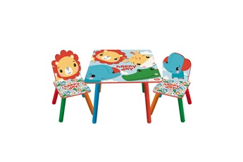 Armoire bébé Arditex Arditex fp10298 ensemble de table (50x50x44cm) et 2 chaises (26.5x26.5x50cm) en bois de mattel-fisher-price