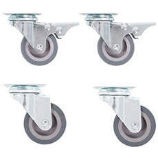 VIDAXL - Roulettes pivotantes - 50 mm - Gris - Lot de 4