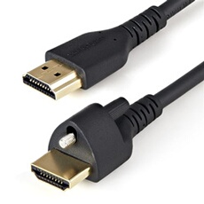 Câble HDMI 2m avec Vis de Fixation - 4K 60Hz HDR - Câble Ecran High Speed HDMI 2.0 - Connecteur Vérouillé par Vis pour Connection Optimale - Câble
