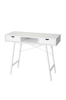 console mendler table console hwc-e92, 100x40cm blanc