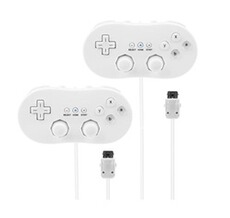 Manette Straße Game 2 X Manette plate Classic Pro pour Nintendo Wii, Wii U - 1,20 m – Blanc - ®