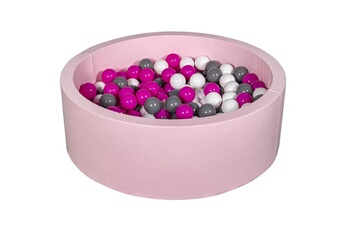 Balle, jouet sensoriel Velinda Piscine à balles aire de jeu + 200 balles rose blanc,rose,gris