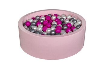 Balle, jouet sensoriel Velinda Piscine à balles aire de jeu + 450 balles rose perle, rose, argent