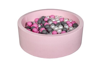 Balle, jouet sensoriel Velinda Piscine à balles aire de jeu + 200 balles rose perle, rose clair, gris