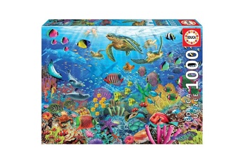 Puzzle Educa Puzzle - 1000 tropical fantasy turtles