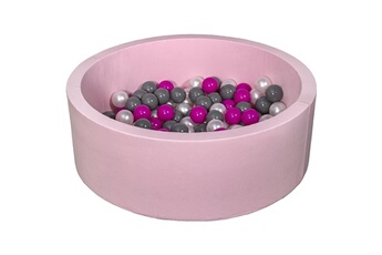 Balle, jouet sensoriel Velinda Piscine à balles aire de jeu + 150 balles rose perle, rose, gris
