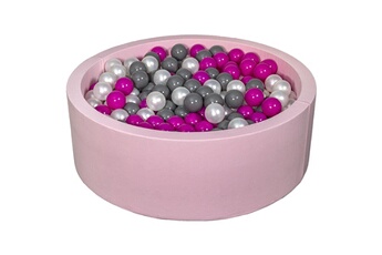 Balle, jouet sensoriel Velinda Piscine à balles aire de jeu + 450 balles rose perle, rose, gris