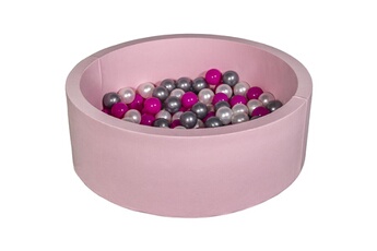 Balle, jouet sensoriel Velinda Piscine à balles aire de jeu + 150 balles rose perle, rose, argent