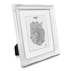 Cadre photo - Regent Casa Chic by - 25 x 20 cm - verre rococo - Blanc