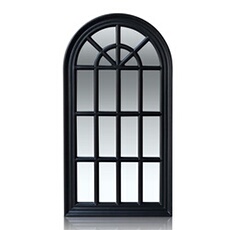 Miroir - Casa Chic by - fenêtre de style français Savile - 86 x 46 cm - Noir