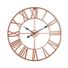 Horloge murale - Queensway Casa Chic by 60 - cadre métallique silencieux - Doré Rose