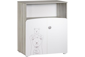 Commode et table à langer Baby Price Babyprice commode a langer 2 portes teddy
