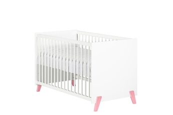 Berceaux et couffins Baby Price Babyprice - joy rose - lit bébé 120 x 60