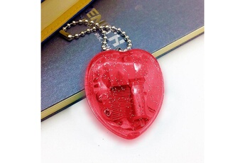 Boite à musique Wewoo Ykl-23 mini-chaîne en forme de coeur acrylique avec boîte à musique rouge