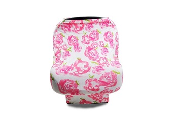 Accessoires poussettes Wewoo Housse de siège de bébé multifonctionnelle élargie pour poussette pare-brise serviette d'allaitement (pivoine rose)