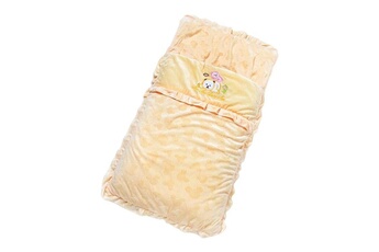 Linge de lit bébé Wewoo Modèles d'automne et d'hiver épaissir sac de couchage pour bébé cartoon broderie accessoires poussette jaune