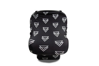 Accessoires poussettes Wewoo Housse de siège de bébé multifonctionnelle élargie pour poussette pare-brise serviette d'allaitement (triangle noir)