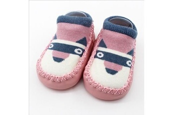Autres cadeaux naissance Wewoo Chaussettes bébé à la mode avec des semelles en caoutchouc chaussette pour nouveau-né automne hiver enfants de plancher chaussures antidérapantes à se