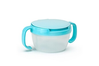 Bol bébé Wewoo Collations pour bébé bol enfants plats le stockage des aliments anti-renversement 360 tourner plaque solide vaisselle bleu