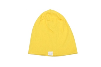 Autres cadeaux naissance Wewoo 2 pcs mignon solide coton tricoté chapeau bonnets automne hiver chaud bouchons colorés casquettes pour nouveau-né bébés enfants jaune