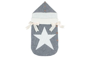 Drap bébé Wewoo Sacs de couchage tricotés cinq étoiles pour nouveau-nés hivergris