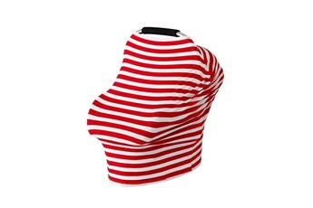 Accessoires poussettes Wewoo Housse multifonctionnelle de coussin de siège de sécurité de serviette d'allaitement en coton (rayures rouges et blanches)