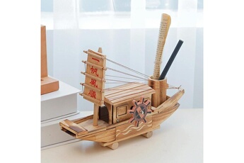 Boite à musique Wewoo Maquette de bateau en bois créatif ornements boîte à musique voile