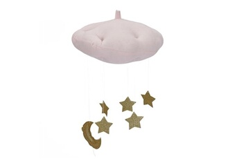 Drap bébé Wewoo Baby nursery plafond mobile party décoration clouds lune étoiles décorations suspendues de la chambre des enfants pour la literie de bébé or rose