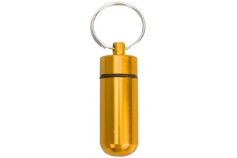Gourde et poche à eau Wewoo 10 pcs portable scellé étanche alliage d'aluminium bouteille de pilule de premiers soins avec trousseau doré