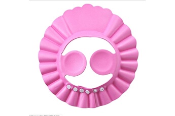 Sortie de bain et Serviette bébé Wewoo 3 pcs safe baby shower cap enfants de bain visière chapeau réglable protéger les yeux cheveux bouclier de protection pour capuchon imperméable rose +