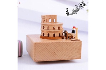 Boite à musique Wewoo Colosseum forme décor à la maison originalité en bois boîtes à musique