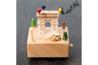 Boite à musique Wewoo Arc de triomphe forme décor à la maison originalité en bois boîtes à musique