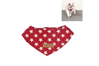 Bavoirs Wewoo 2 pcs pet triangle bandage dog mouth single layer saliva towel small dog accessories, size: m 18-25cm (red)