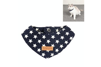 Bavoirs Wewoo 2 pcs pet triangle bandage dog mouth single layer saliva towel small dog accessories, size: s 14-19cm (blue)