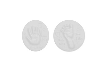 Empreinte bébé Wewoo Tampon encreur pour mains et pieds bébé air dry en argile molle3 pièces blanc