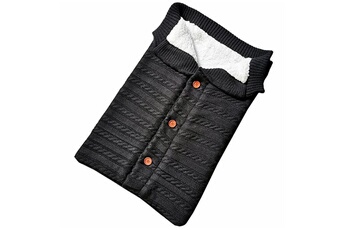 Drap bébé Wewoo Sac de couchage pour bébé nouveau-né chaud et doux en tricot de coton noir