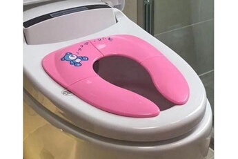 Pot bébé Wewoo 3 pcs baby travel siège de toilette portable d'apprentissage pliant pour enfants urinalpot chaise pad rose