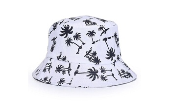 Casquette et chapeau sportswear Wewoo Hommes femmes seau chapeau chapeau printemps eté pour la pêche en plage chasse en plein air (blanc)