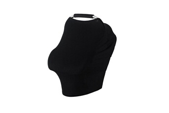 Accessoires poussettes Wewoo Housse de coussin de siège de sécurité pour serviette d'allaitement en coton multifonctionnelle (noir pur)