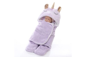 Drap bébé Wewoo Couverture d'hiver en flanelle pour bébé violet